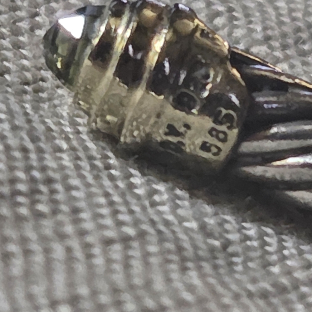***Host Pick***David Yurman Classic Cable 4mm Cuff Bracelet, Peridot, SS & 14k - Picture 8 of 12